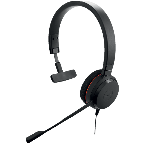 Image 1 de 3.. Casque d’écoute mono à suppression du bruit avec micro Evolve 20 MS de Jabra - Noir -