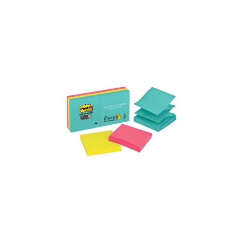 Image 1 of 1.. Post-it Miami 3" Super Sticky Pop-up Notes