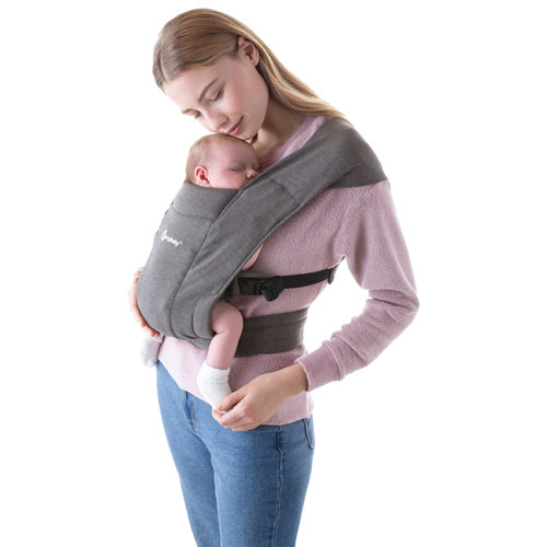 Image 1 de 14.. Porte-bébé à trois positions Embrace d'Ergobaby - Gris uni