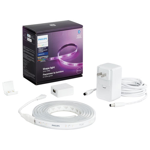 Image 1 de 9.. Bande lumineuse intelligente à DEL Hue LightStrip Plus V4 de 2 m de Philips
