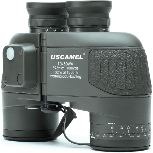 Image 1 de 4.. Boîte ouverte - jumelles marines USCAMEEL 10X50 pour adultes avec boussole télémètre