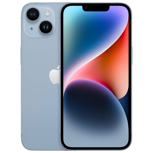 Image 1 de 10.. iPhone 14 de 128 Go d'Apple offert par Bell - Bleu - Financement mensuel