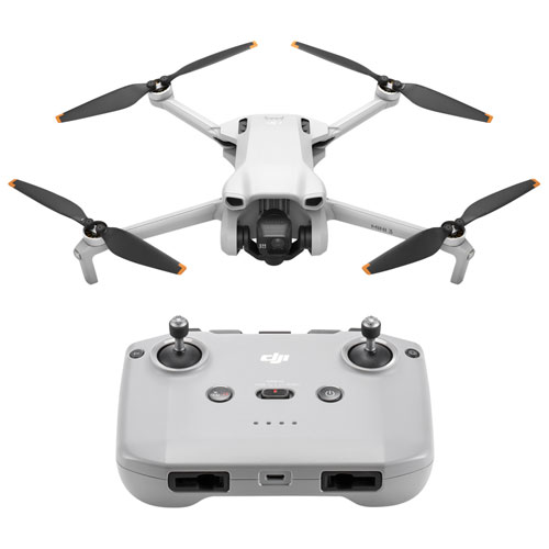 Image 1 de 13.. Drone quadricoptère Mini 3 de DJI avec télécommande - Gris