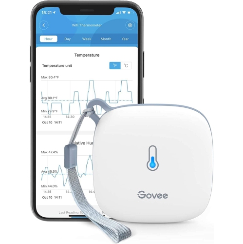 Image 1 de 8.. Govee – Thermomètre numérique Wi-Fi, hygromètre intelligent pour l’intérieur