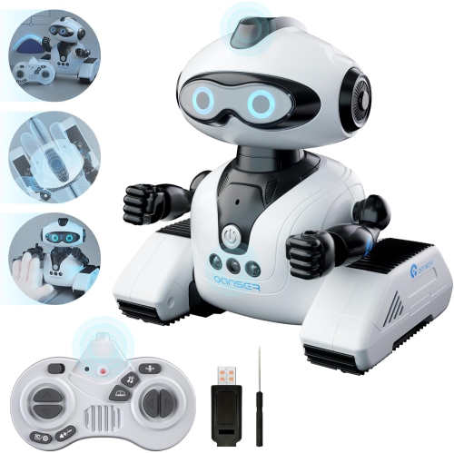 Image 1 de 8.. Jouet robot télécommandé pour enfants, 2,4&nbsp;GHz avec musique et yeux LED, jouet téléguidé pour garçons et filles, parfait pour les enfants de