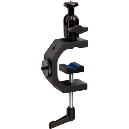 Image 1 de 6.. E Heavy Clamp – Professional Mount with Ball Head and 4X 1/4 inch Holes, Ultra Secure and Durable, Mount on Desks, Shelves, Poles, Perfect for