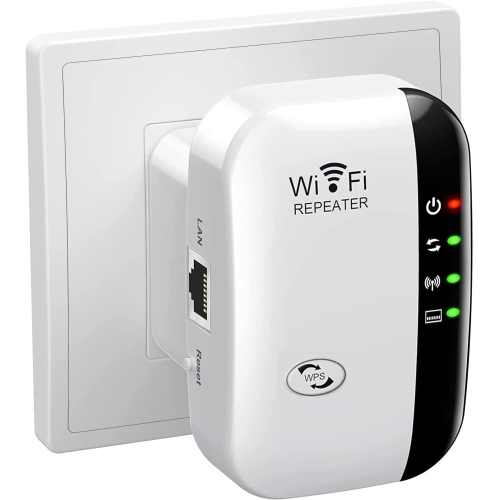 Image 1 de 6.. SAGA WiFi Extender Signal Booster Upto 3500sqft and 35 Devices, Wireless Internet Repeater, Wi-Fi Range Extender, Long Range Amplifier with Ethernet