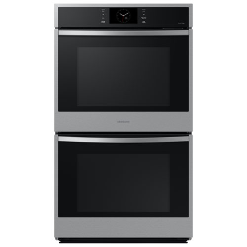 Image 1 de 8.. Four mural électrique double à convection véritable 5,1 pi³ 30 po de Samsung - Acier inoxydable