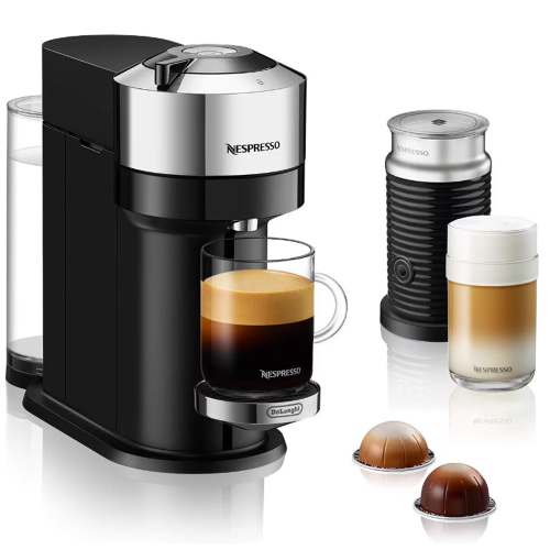Image 1 de 6.. Boîte ouverte - machine à café/espresso Nespresso Vertuo Next Deluxe de de'Longhi avec Aeroccino - Noir/Chrome