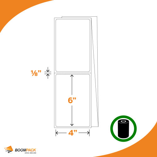 Image 1 de 1.. ZEBRA – ÉTIQUETTES D’EXPÉDITION PAR TRANSFERT THERMIQUE 4 X 6, EN ACCORDÉON, E-400600-TTFF, 2STACK/CS