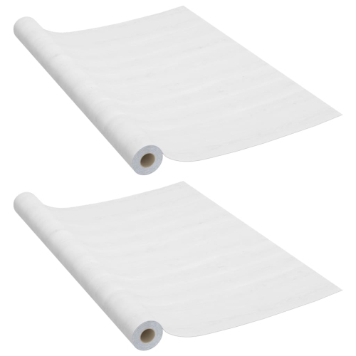 Image 1 de 4.. Pellicule autoadhésive pour porte vidaXL 2 pièces en bois blanc 210 x 90&nbsp;cm PVC