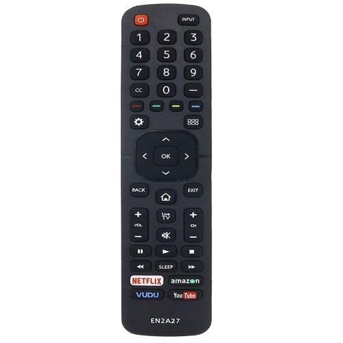 Image 1 de 6.. Télécommande de téléviseur intelligent EN2A27 pour Hisense TV, télécommande universelle de rechange pour Hisense EN2A27