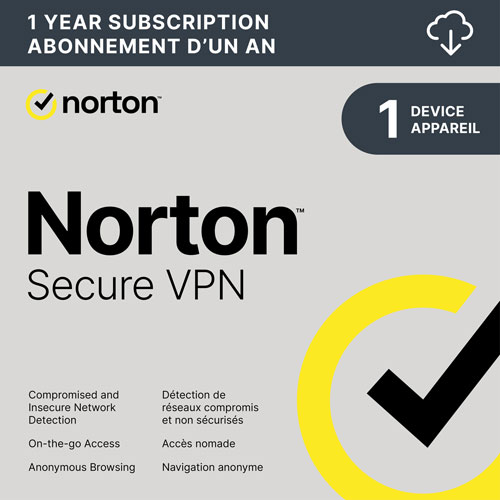 Image 1 de 13.. Norton Secure VPN - 1 appareil - 1 an - Téléchargement numérique