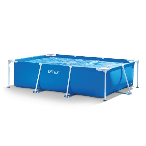 Image 1 de 8.. Piscine hors-terre extérieure à cadre rectangulaire de 9,8 pi x 29,5 po d'Intex