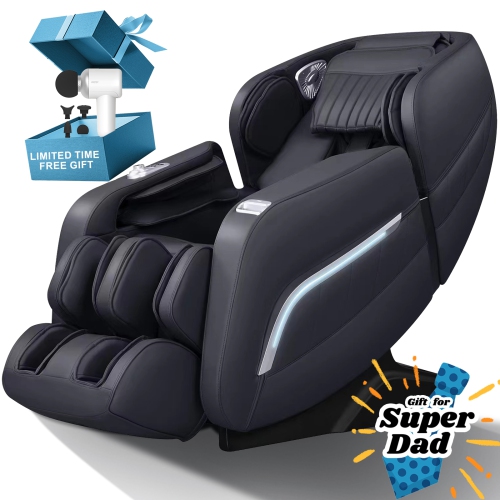 Image 1 de 8.. MassaMAX 2025 A306 Fauteuil de massage Shiatsu pour tout le corps Pétrissage des mollets avec étirement de yoga, zéro gravité, piste SL, rouleaux