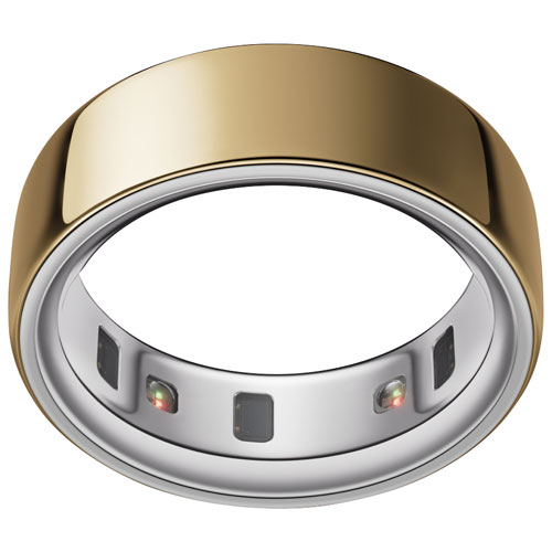 Image 1 de 14.. Anneau intelligent de sommeil et de mise en forme Ring 4 d'Oura - Doré - Taille 10