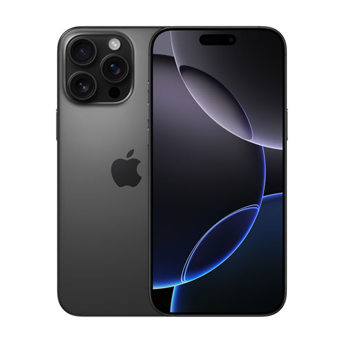 Image 1 de 14.. iPhone 16 Pro Max de 256 Go d'Apple avec Koodo - Titane noir - Paiement Balance mensuel
