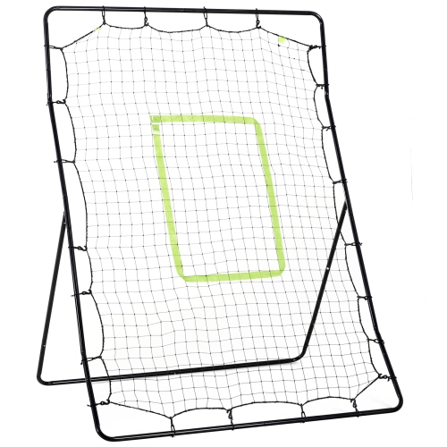 Image 1 of 9.. Soozier 4 x 5.7 FT Volleyball Rebounder Net with Strike Zone, Soccer Baseball Lacrosse Rebounder Net for Teens Adults Pitching, Training and Fielding
