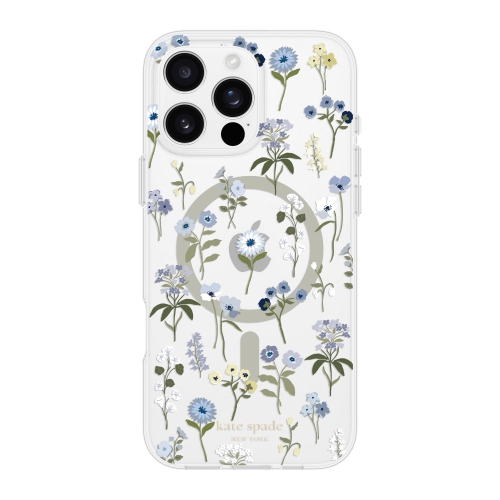 Image 1 de 1.. Étui rigide ajusté iPhone 16 Pro Max de Kate Spade - translucide - Bleu