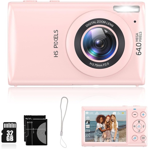 Image 1 de 4.. Appareil photo numérique 4K Mpx pour blogues vidéo avec mise au point automatique 64&nbsp;Mpx 18X de Sheawasy