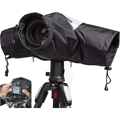 Image 1 de 4.. Housse imperméable professionnelle pour appareil photo de WANBY, noir doux, housses imperméables pour tous les appareils photo reflex numériques(noir)