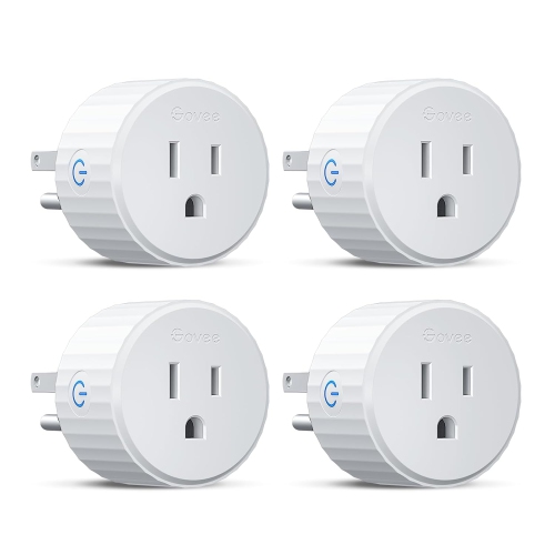 Image 1 de 5.. Prise intelligente et prises Wi-Fi de Govee compatibles avec Alexa et l'Assistant Google, paquet de 4