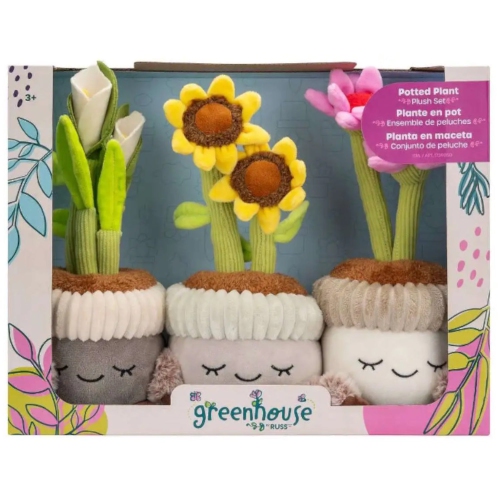Image 1 de 4.. Serre par Russ – Cactus en caoutchouc en pot, plantes grasses et fleurs [Jouets]