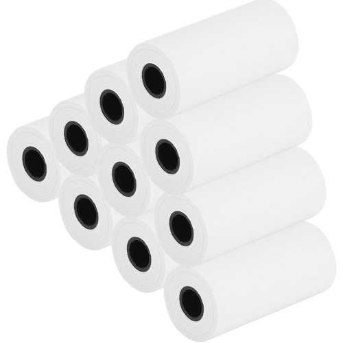 Image 1 de 5.. 10 rouleaux de papier thermique portatif pour reçus, rouleaux de papier pour imprimante thermique, papier numérique pour imprimantes de poche