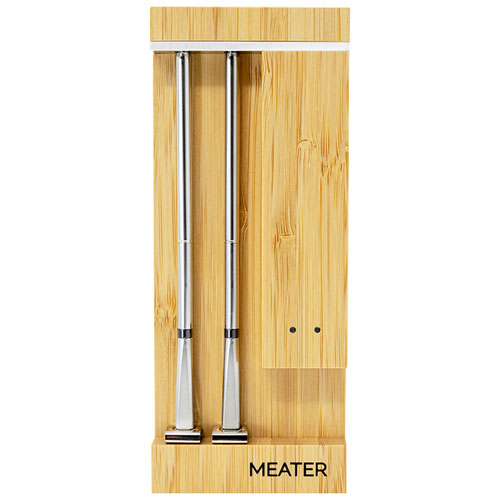 Image 1 de 4.. Thermomètre sans fil Duo Meater Pro Duo de Traeger - Ensemble de 2 - Argenté
