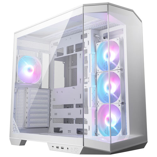 Image 1 of 8.. MSI MAG Pano 100R PZ Mid-Tower ATX Computer Case - White