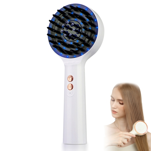 Image 1 de 7.. Red & Blue Light Therapy Hair Growth Comb,Hair Oil Applicator,Electric Hair Growth & Anti-hair Loss Massage Comb,Vibration Massage Comb for Women Men