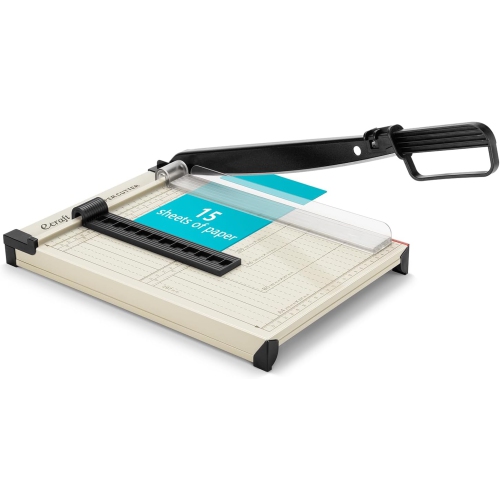 Image 1 de 6.. 12" Guillotine Paper Cutter：Paper Trimmer Accurate Cutting with Safety Guard,15 Sheets Capacity,Magnetic Guide,Heavy Duty Metal Base, Perfect for