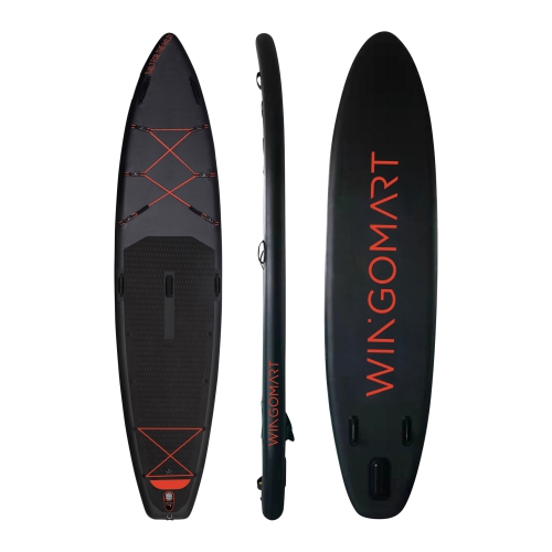 Image 1 of 9.. ELITE BLACK XXL 12FT Inflatable Stand up Paddle Board 12'x30"x6"Premium Accessories &Carry Bag| paddle boards w/ 3Fish Fin for Paddling |1-2Person Up
